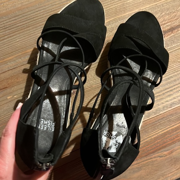 Eileen Fisher New Strappy Sandals Wedge 8.5 - Picture 4 of 7